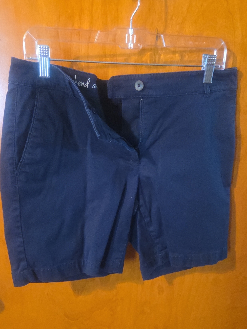 Talbots Navy Cotton Bermuda Shorts